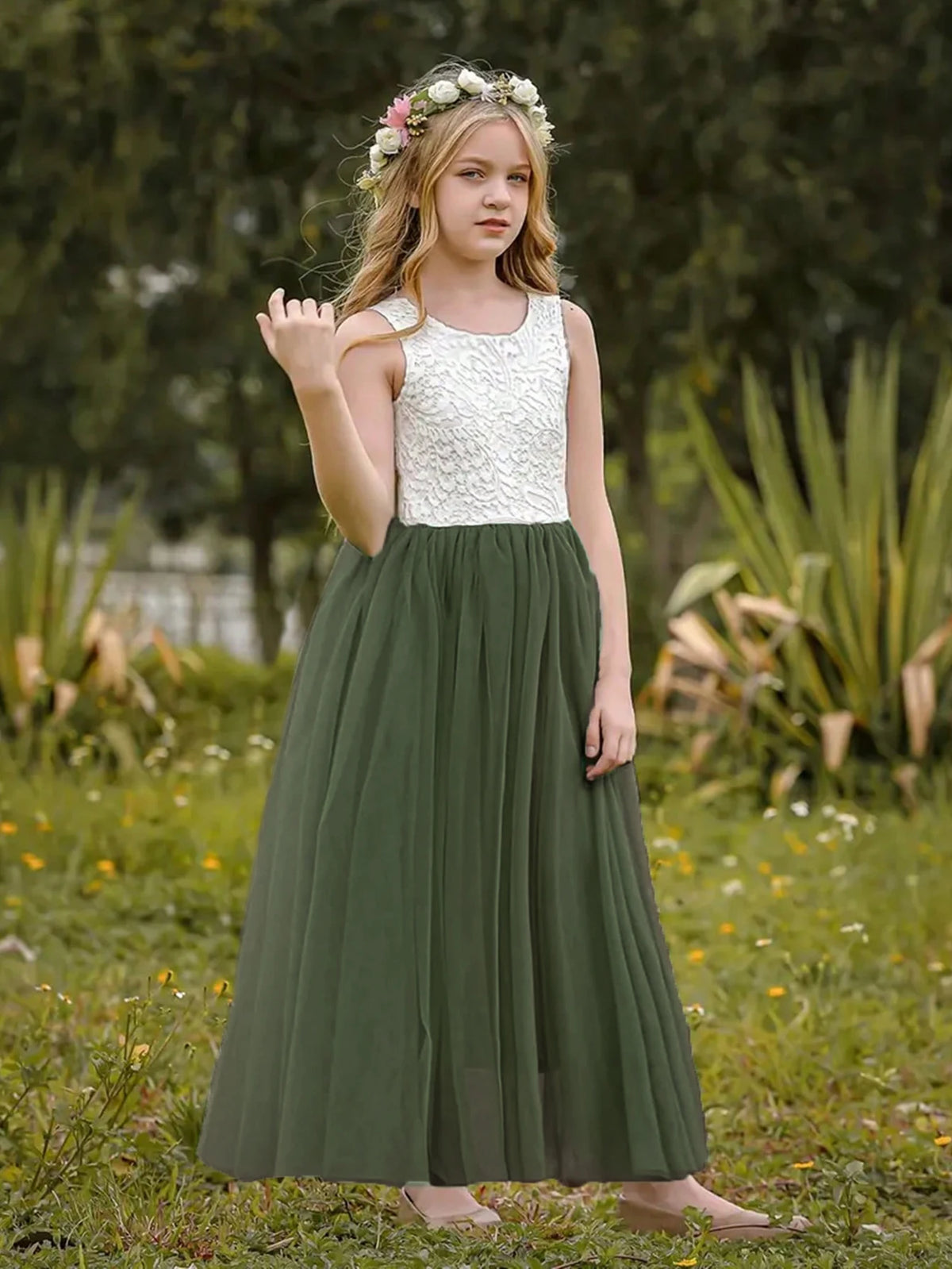 New Flower Girl Dress Baby Kids Summer Princess Party Lace Wedding Birthday Dresses Children Clothing 2 4  6 8 10 12 14
