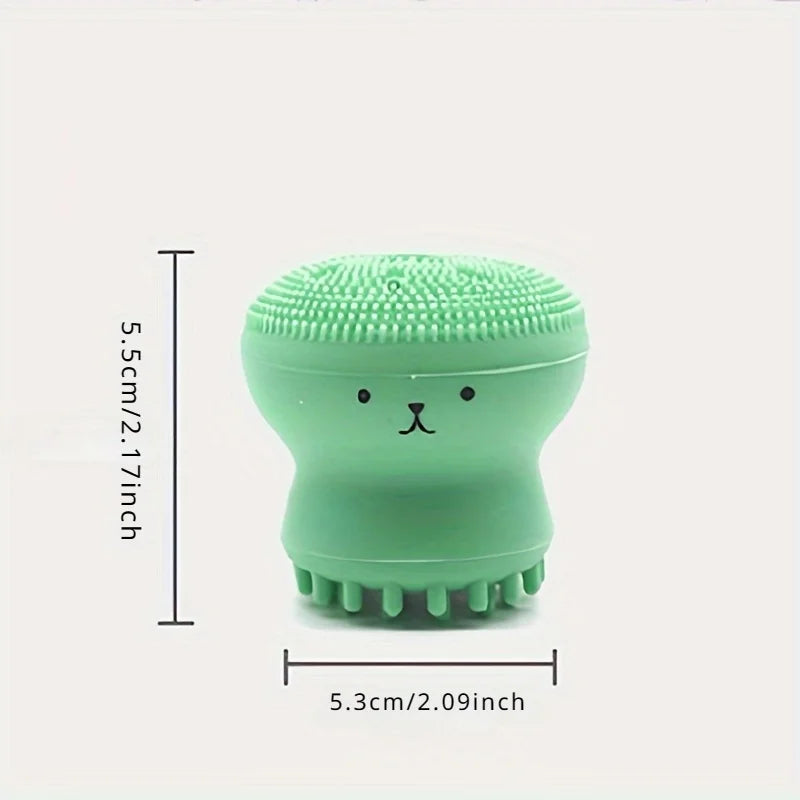 Small Octopus Face Cleaner Facial Cleaning Brush Deep Cleaning Washing Brush Massager Beauty Instrument Clean Pores