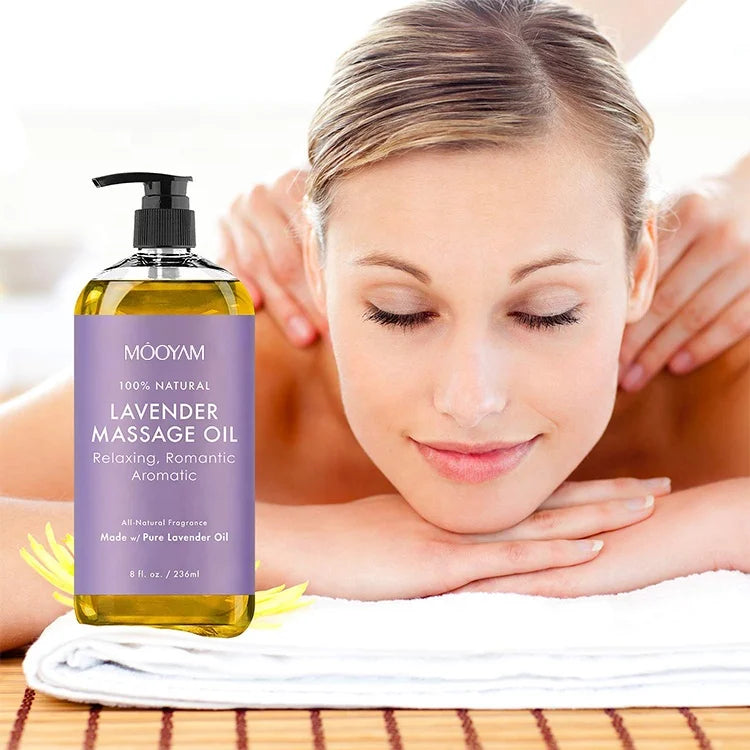 Lavender Massage Oil For Anti Cellulite Relief And Sore Muscle Recovery With Frankincense For All Skin Types