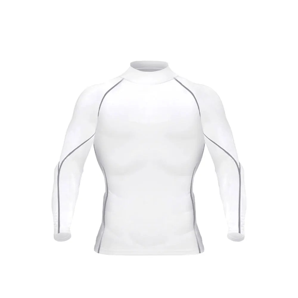 Men's Long Sleeve Compression Shirt - Breathable Gym Workout Top