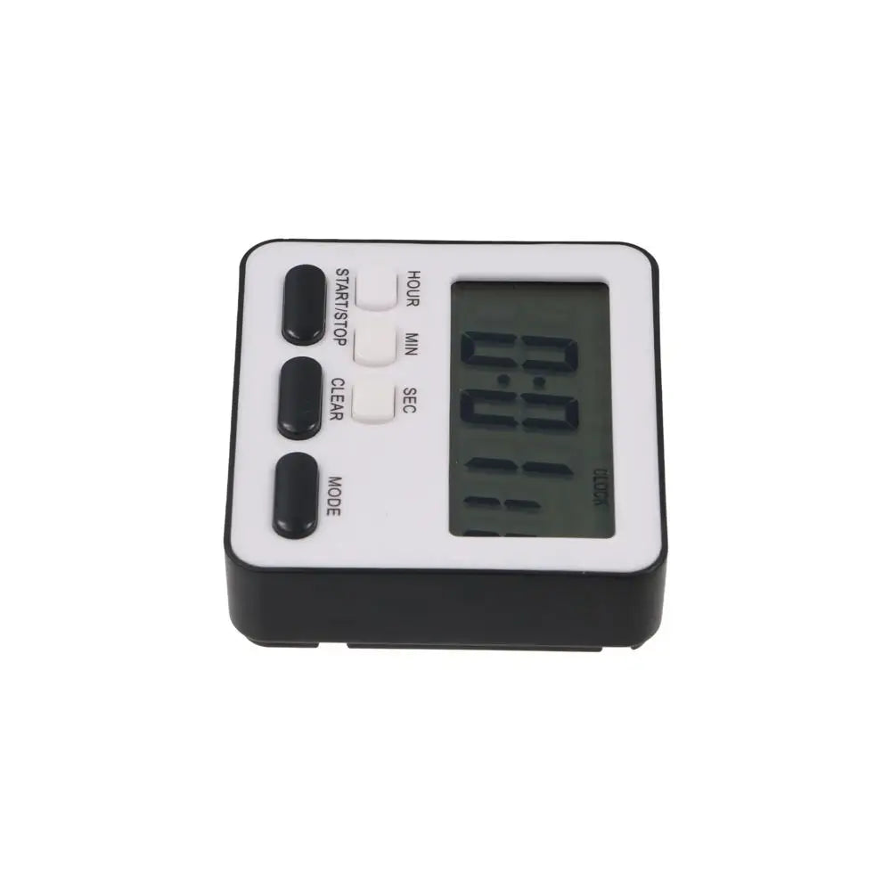 Kitchen Timer and Stopwatch with Flashing Light Alarm