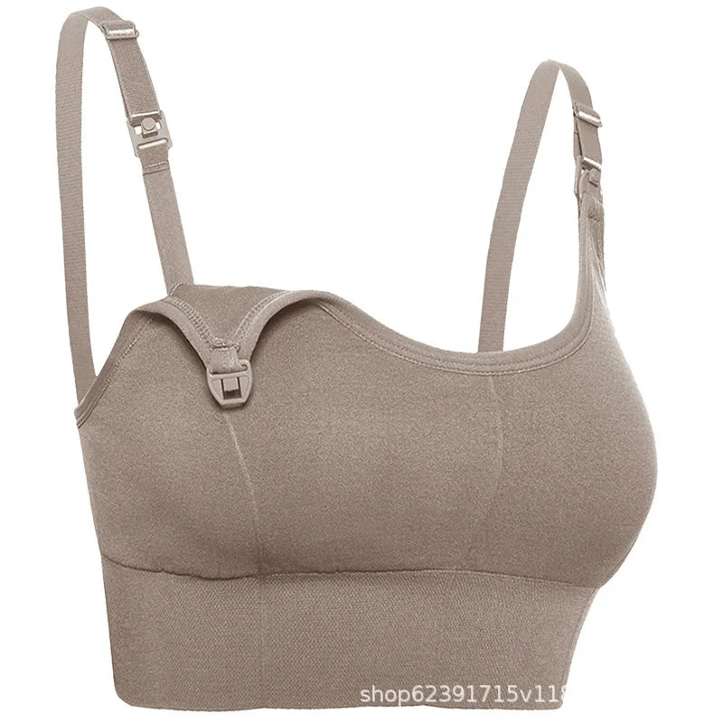 Seamless Nursing Bra for Women – Wirefree Push Up Anti-Drop, One-Piece Maternity Breastfeeding Bra, Pregnancy Comfort