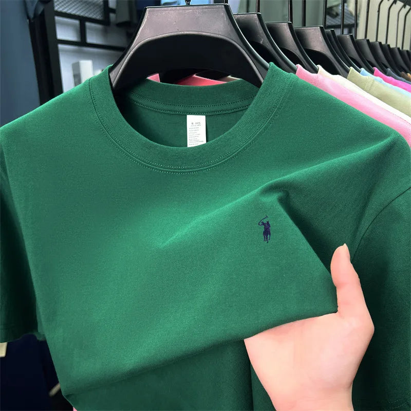 Men's 100% Cotton Short Sleeve T-Shirt - Casual Round Neck Top