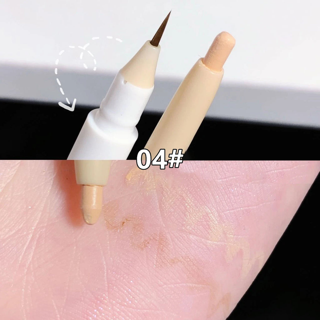 2 In 1 Liquid Eye Liner Shadow Pen Ultra Glitter Eyeliner Pencil Lasting Korean Eyes Makeup High Gloss Pigment Silkworm Gel Pen