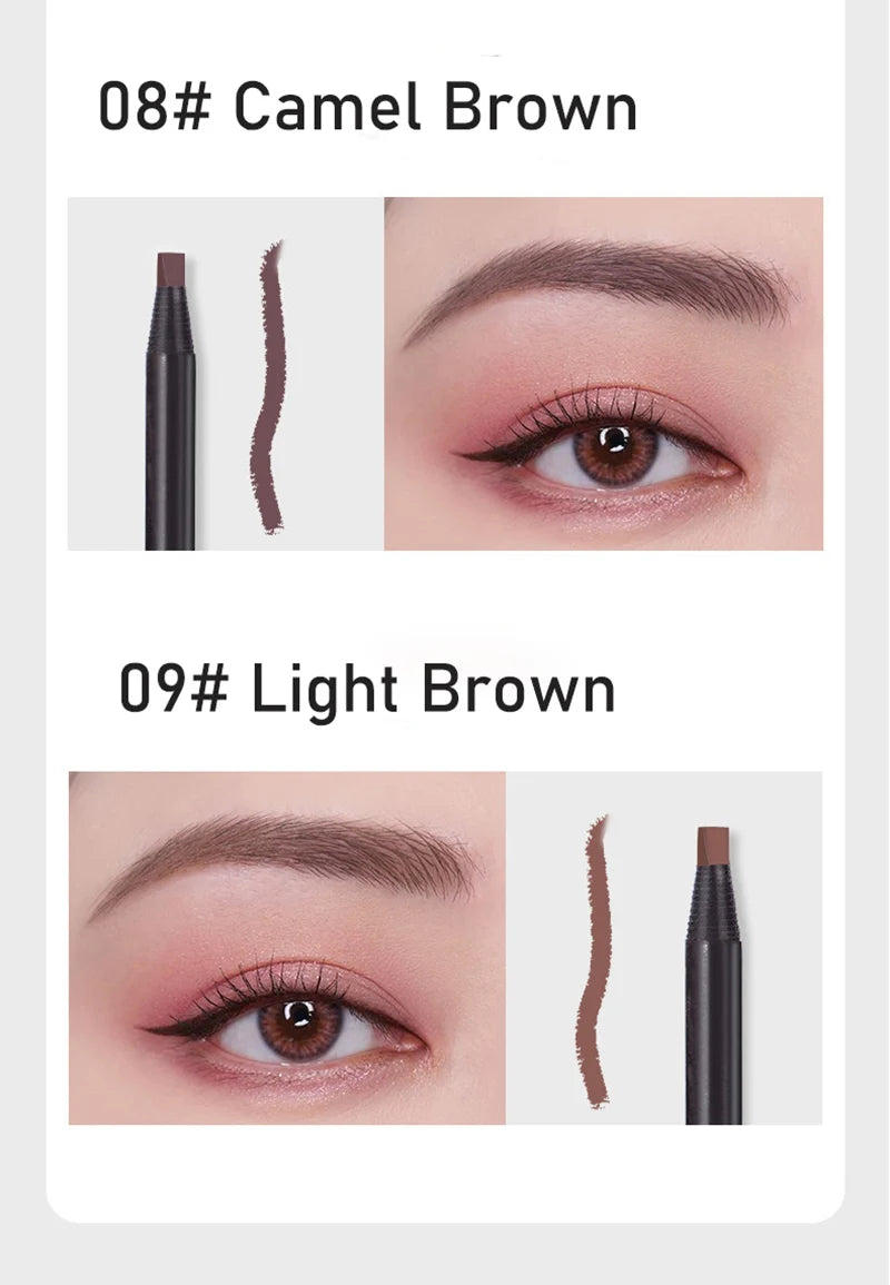 HAOZHUANG  Waterproof Long Lasting Eyebrow Pencils with Soft Brush Eyebrows Makeup Tool Permanent Makeup Tattoo Accessories