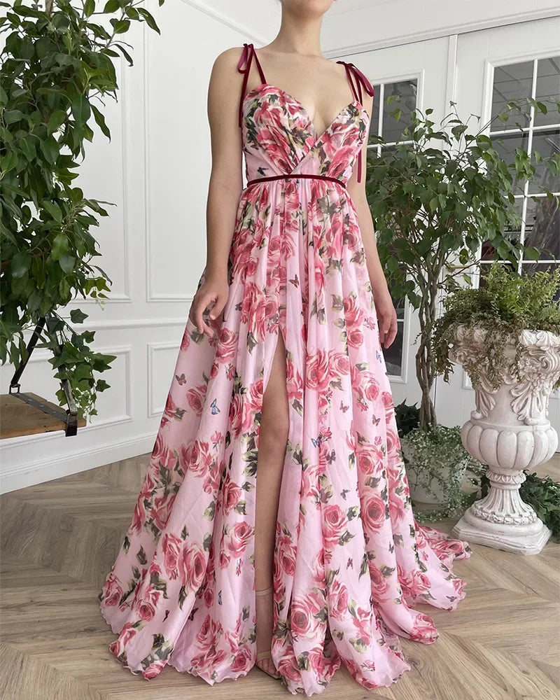2024 New Vintage Printed Long Dress Sexy Tank Dress Beach Casual Vacation For Women Fashionable Sleeveless Design