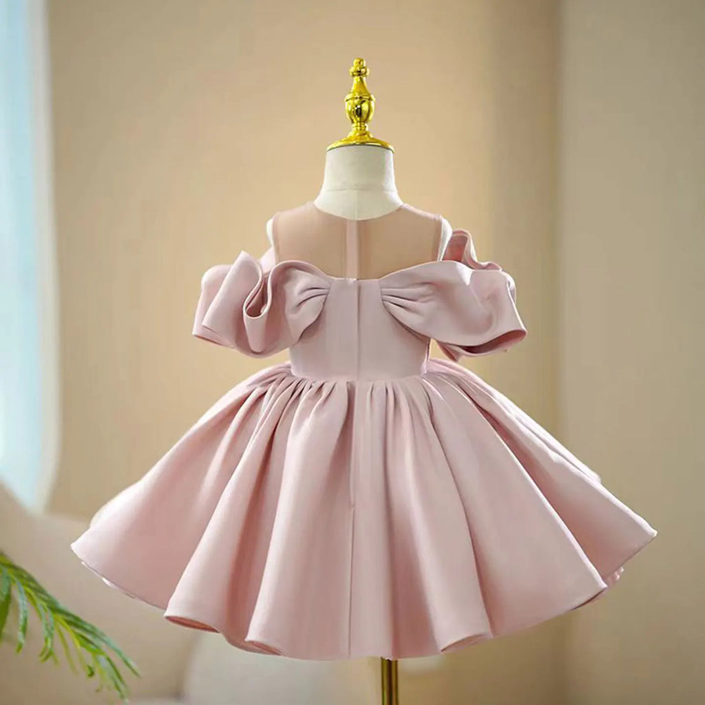 Dreamy Vow J765 Adorable Pink Baby Girl Dress for Kids 1st Wedding Birthday Celebration Party Summer Knee Length Ball Gown