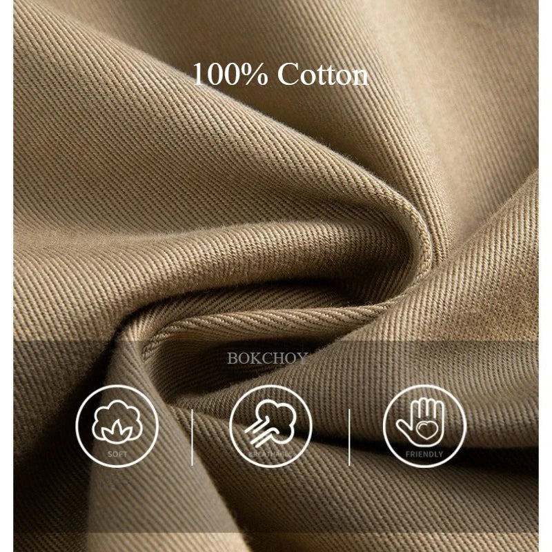 2026 Spring Summer New 100% Cotton Casual Straight Trousers for Men Clothing Soft Comfort Linen Male Pants LX6032