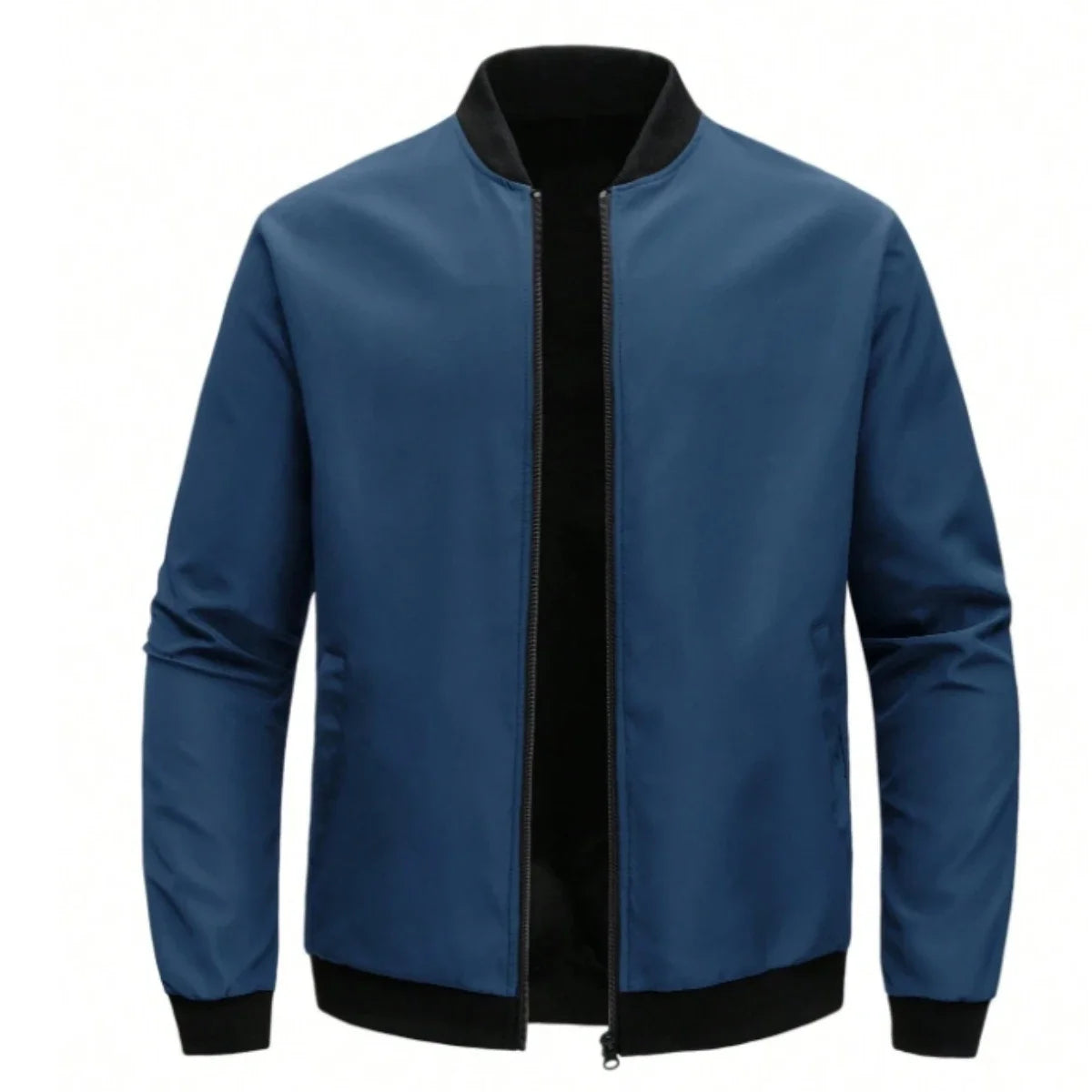 Mens Lightweight Baseball Collar Jacket For Spring And Fall Casual Thin Coat Trendy Business Wear
