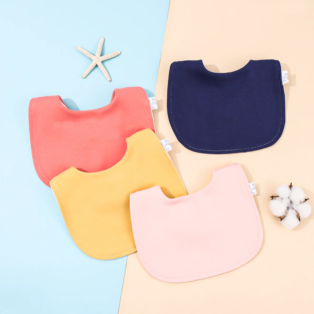 Cotton Soft Baby Adjustable Bandana Bibs Set Of 4 For Newborns And Toddlers Dribble Bibs