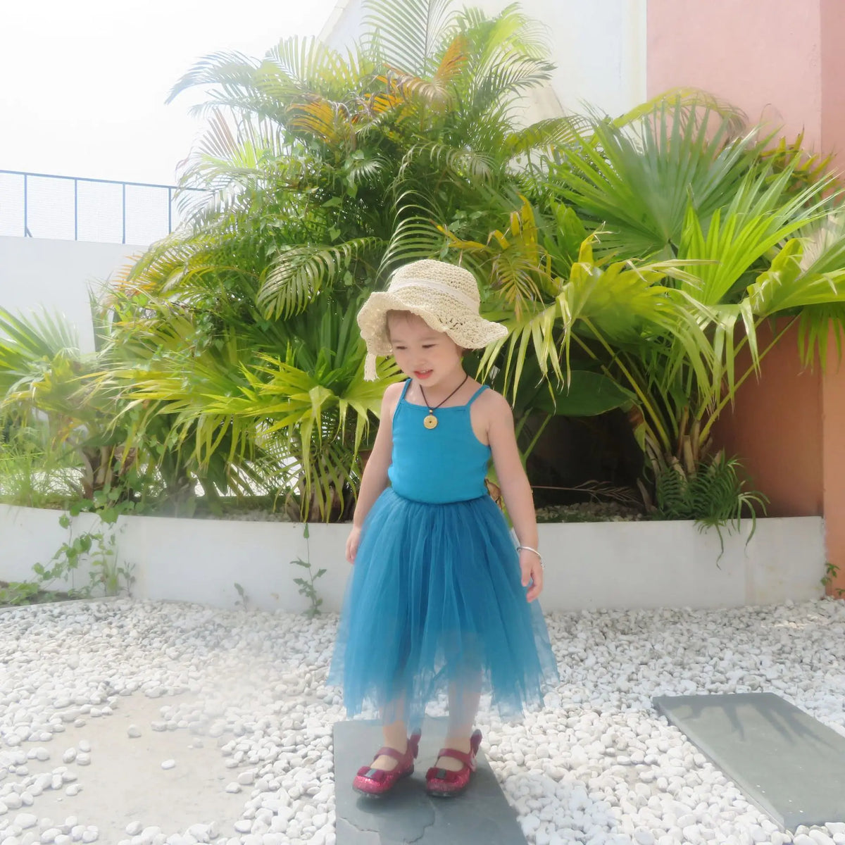 Girls Ribbed Tulle Dress - Sleeveless Princess Gown with Layered Skirt for Toddlers Party Dress for Kids Girl Girls Clothes