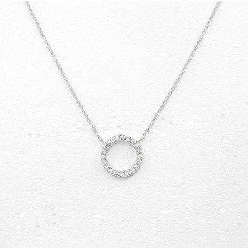 Collares Con Colgante Luxury White Round Pendant Necklaces Women'S Fashion Jewelry Choker Clavicle Chain Short Charm Necklace