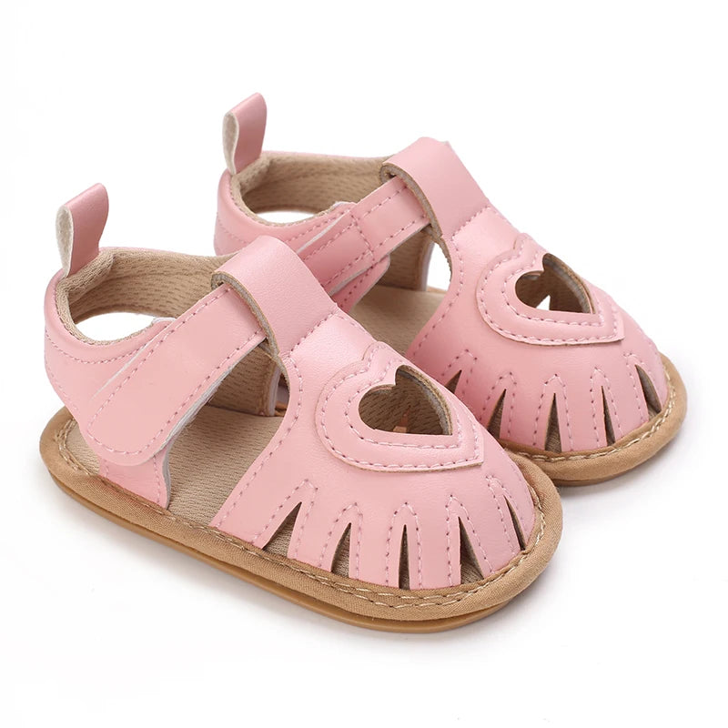 Baby Girls Butterfly Bow Pre-Walker Sandals - Soft Summer Footwear