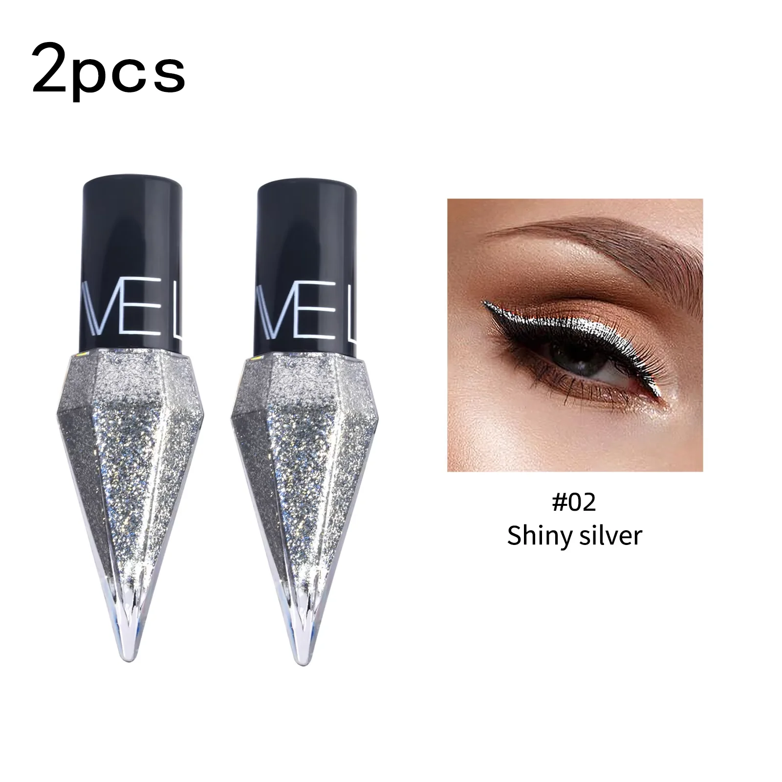 Diamond Sparkling Liquid Eyeliner With Pearlescent Finish Quick Dry Waterproof Smudge Proof For Makeup Enthusiasts