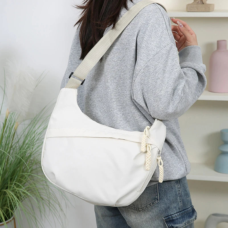 Trendy and Fashionable Women's Single-Shoulder Crossbody Fabric Bag, Versatile and Elegant, Large Capacity, Suitable for Daily Wear, Shopping, and Work