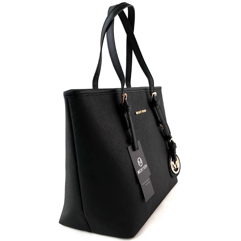 VKJF Women's Casual Tote Bag - PU Leather Shoulder Crossbody Bag