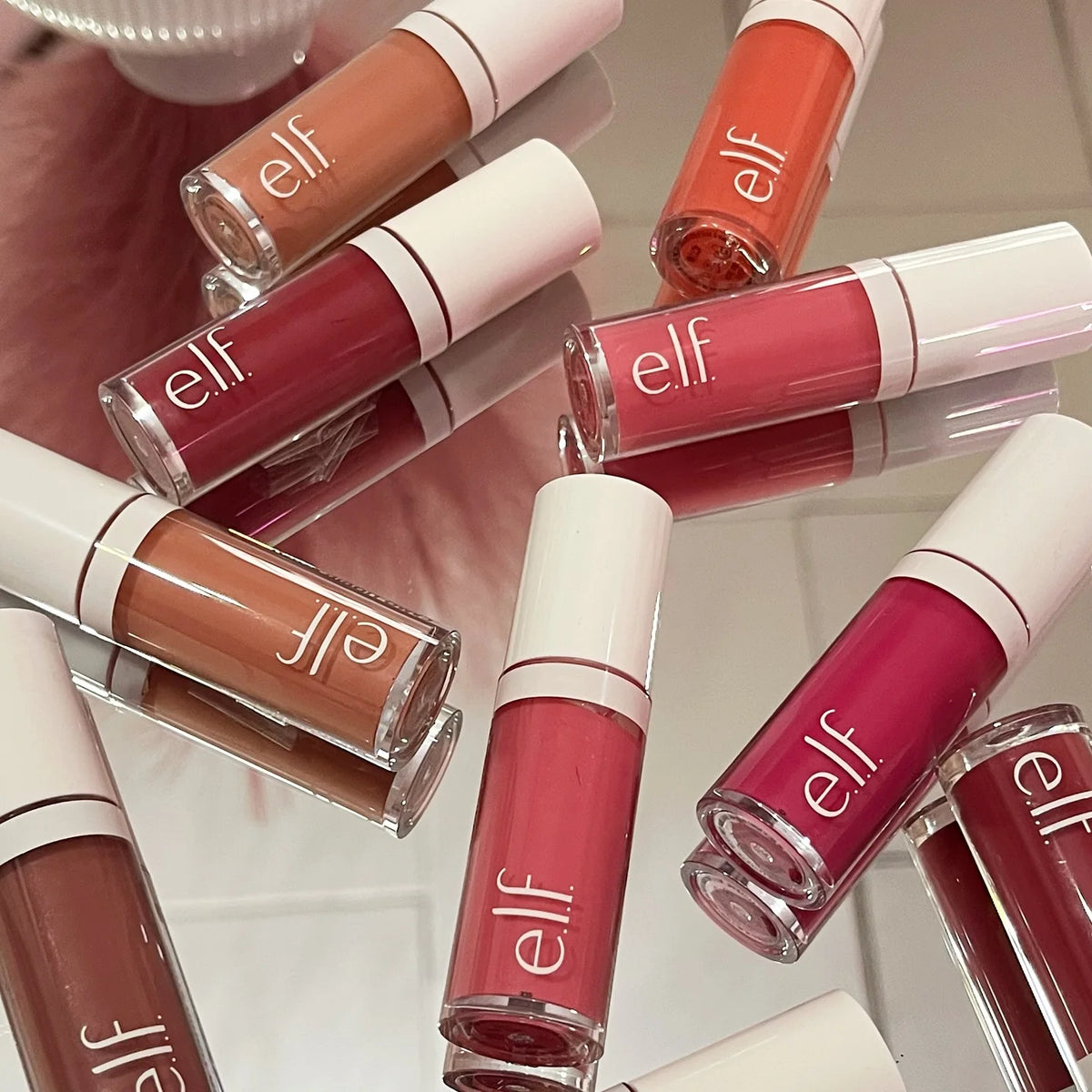 Elf Fruit Flavor Lip Gloss Power Grip Primer Cream Blush Lip&Cheek Liquid Powder Blusher Contour Air Cushion Stick Brand Makeup