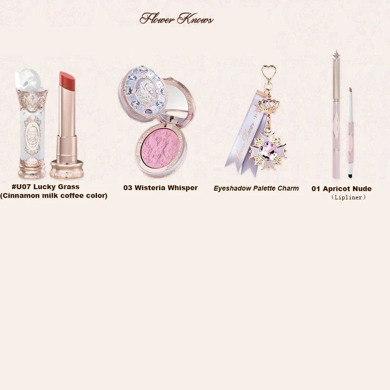 Flower Knows Strawberry Rococo Makeup Set - Eyeshadow, Blush, Lip Kit