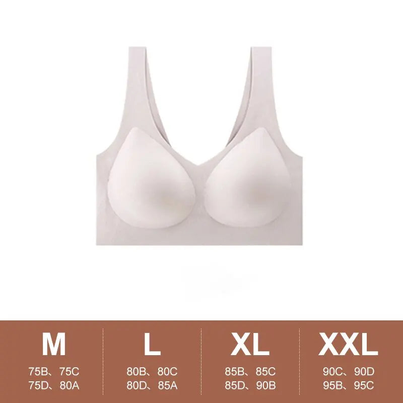 Seamless Women'S Push Up Bra Sleeping Yoga Sports Underwear Ultra Thin Sexy Lingerie