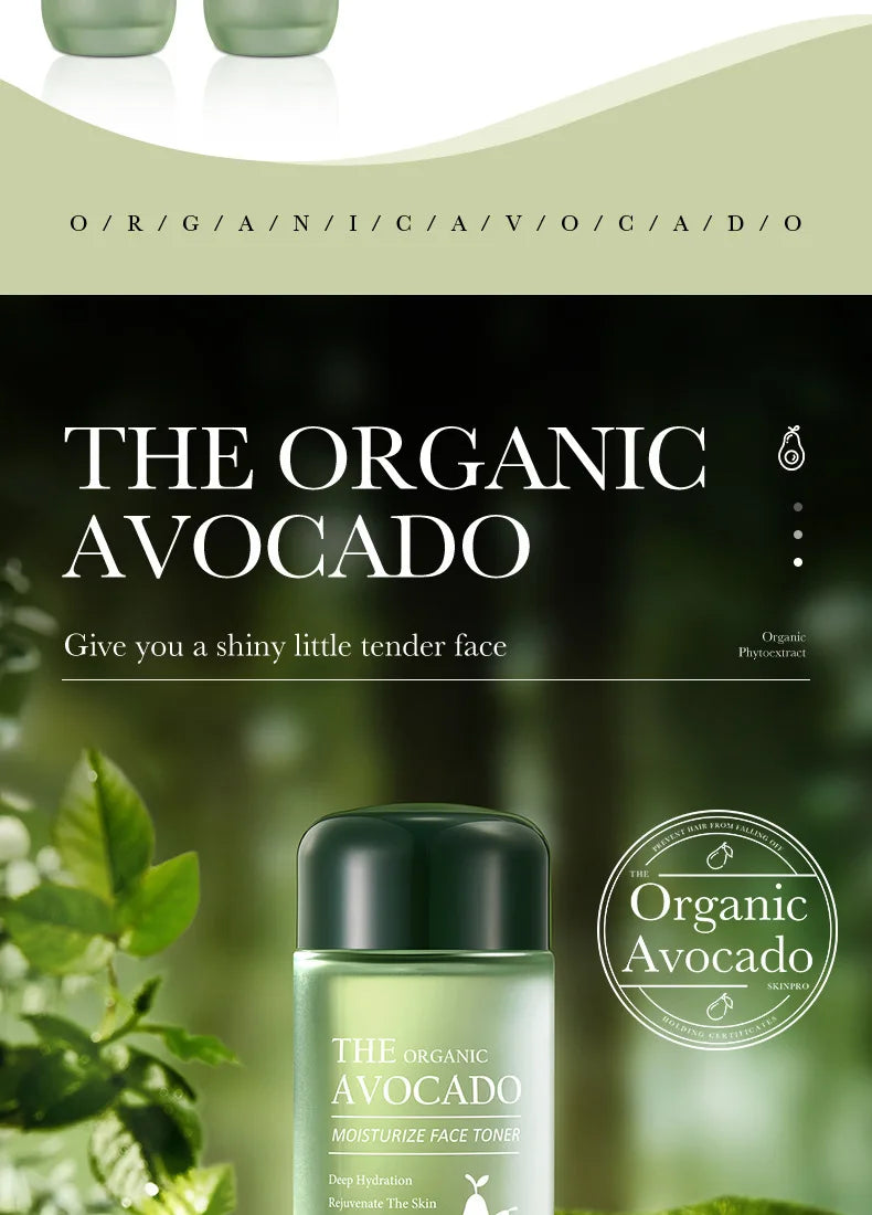 SADOER Avocado Skincare 6-Piece Set - Cleansing, Moisturizing, Care