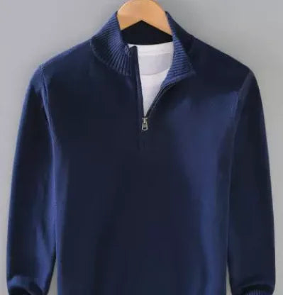 Mens Casual Knit Sweater Premium Warmth With Customizable Fit For Men And Everyday Comfort