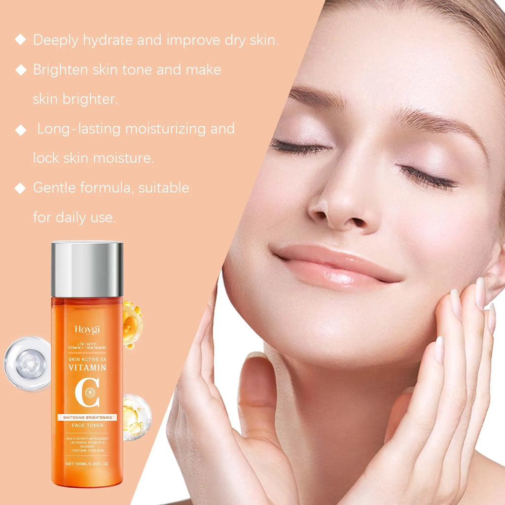 Vitamin C Brightening Toner for Face with Niacinamide Hydrating Facial Toner Dry Sensitive Skin Smooth Radiant Complexion 100ml
