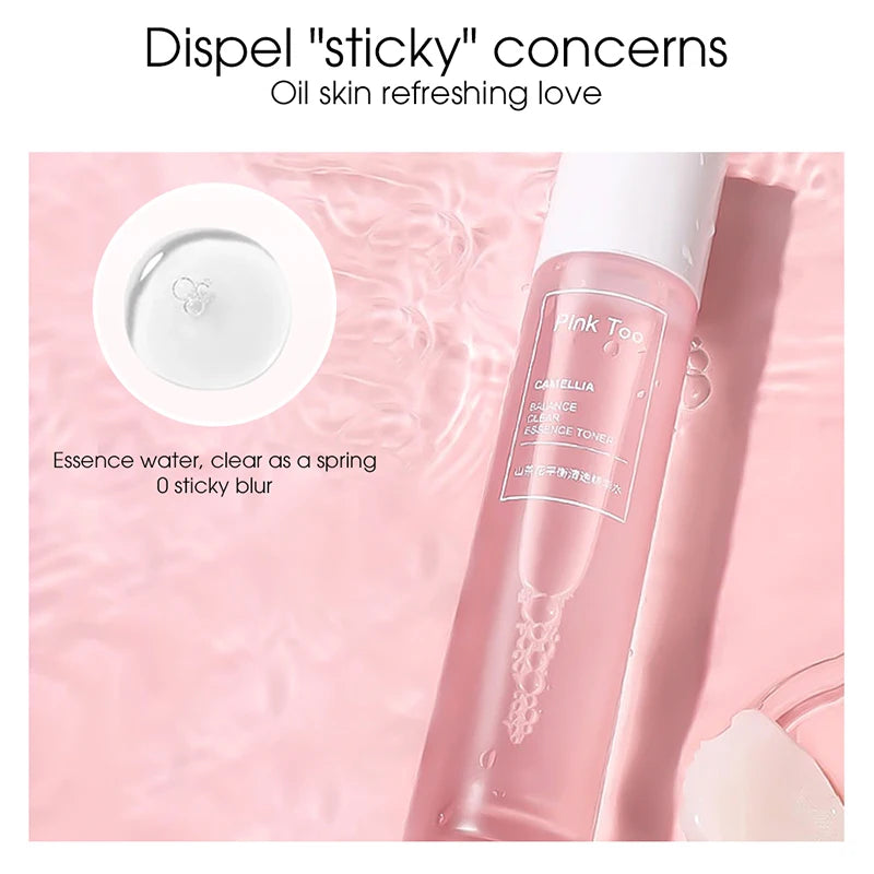 Camellia Clear Balancing Essence Lotion & Toner - Hydrating, Pore Minimizing, Makeup Water for Compress & Essence Infusion