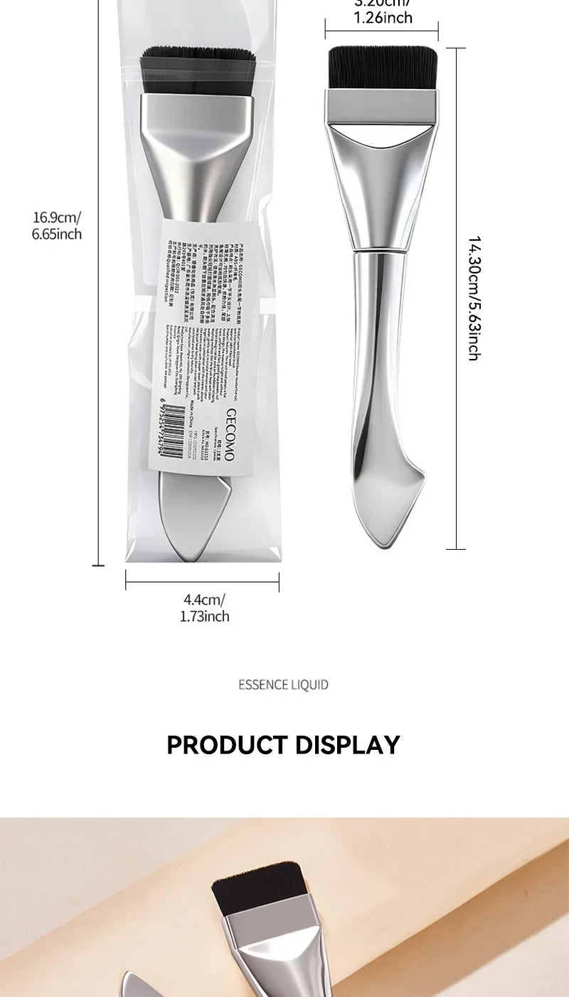 GECOMO two-headed one-word foundation brush, no foundation, no trace light mask brush, fast powder on makeup, beauty tools
