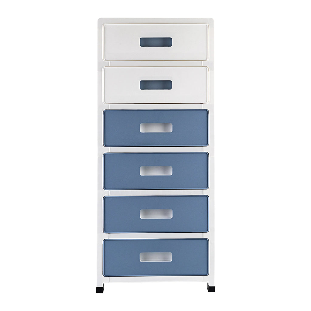 6 Tier Drawer Cabinet Plastic Drawer Tower Drawer Desktop Organizer For Kitchen Bathroom Living Room Bedroom Office 35*26*83.5cm