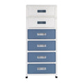 6 Tier Drawer Cabinet Plastic Drawer Tower Drawer Desktop Organizer For Kitchen Bathroom Living Room Bedroom Office 35*26*83.5cm