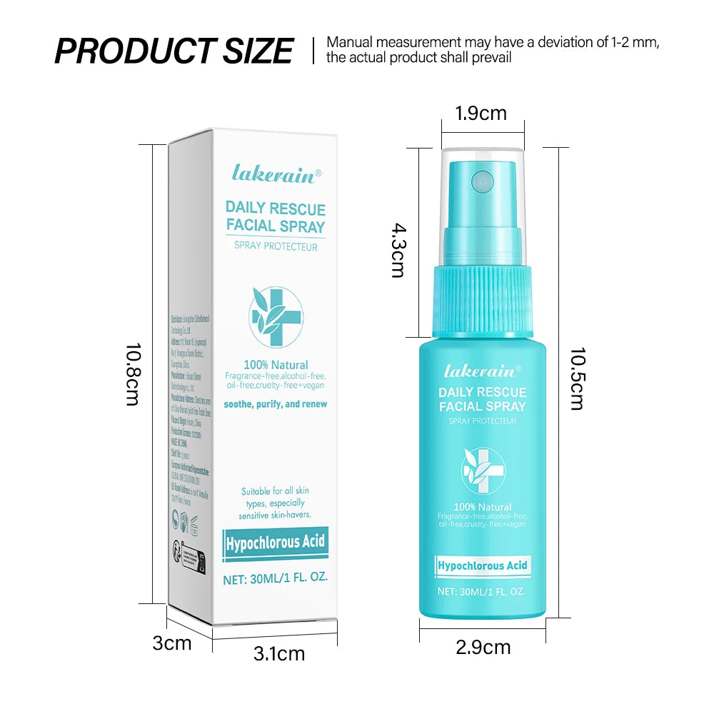 PH Balancing Toner Daily Rescue Facial Spray for Sensitive Skin Hypochlorous Acid Spray Helps Reduce Redness Breakouts Soothing
