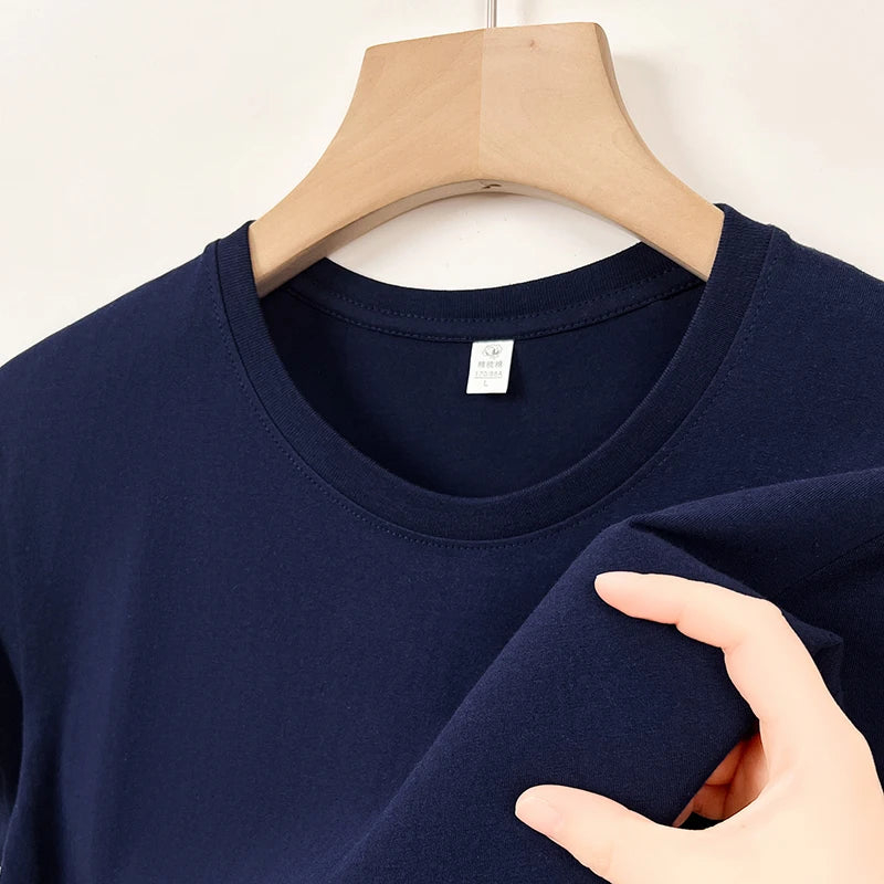 2025 New Men's Korean Casual Cotton Short Sleeved Round Neck T-shirt Summer Fashionable and Comfortable Versatile Top