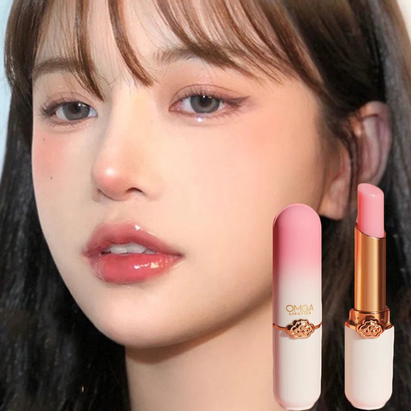 Color Changing Lipstick Moisturizing Lip Balm Nourising Long Lasting Aloe Vera Peach Gloss Natural Beeswax Lip Care Cosmetics