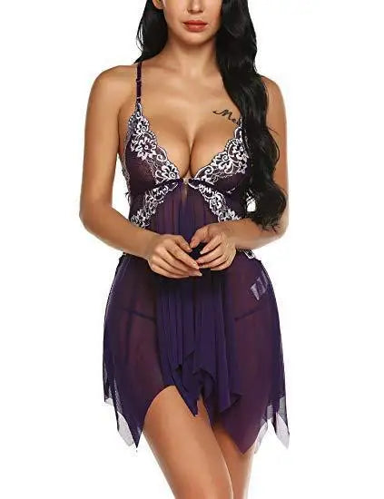 New Summer Women Lace Mesh Camisole Sexy Nightdress Woman Sexy Sleepwear Lingerie Comfortable Ladies Lace Camisole Dress Lady