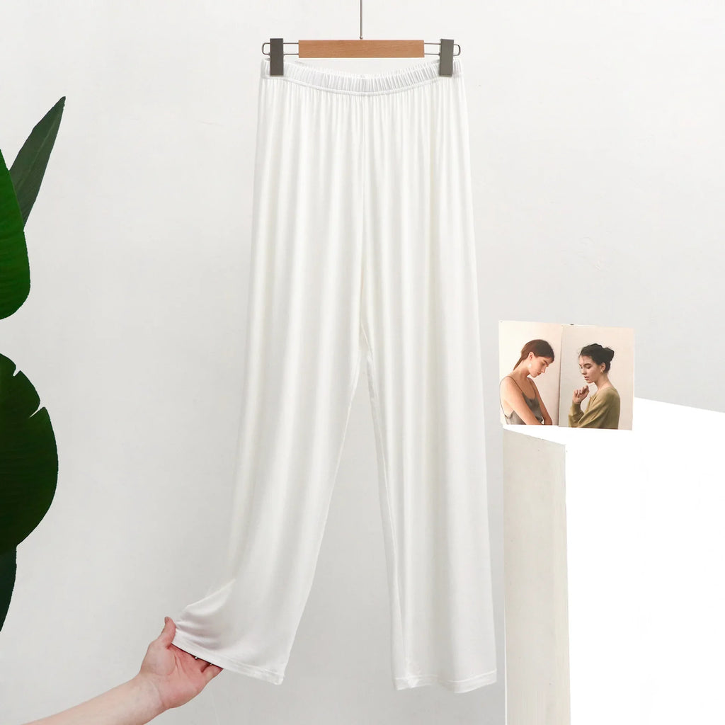 Women's Modal Pajama Pants - Loose Elastic Waist Loungewear