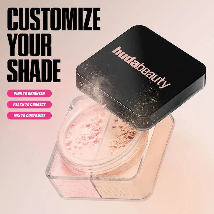 2 Colors Easy Bake Loose Powder Brightening Correcting Duo Longlasting Oil Control Natural Face Waterproof Brightening Makeup