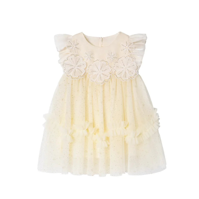 Girls' Summer Dress 2025 New Children's Internet Famous Princess Dress, Girls' Summer Super Fairy Mesh Dress