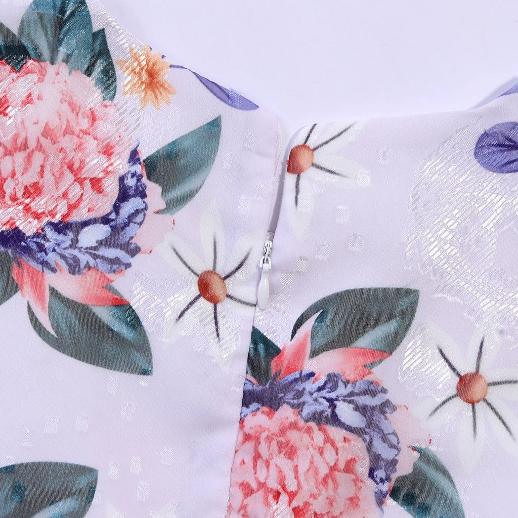 HETISO Girls Flower Dress Summer Retro Sleeveless Kids Princess Birthday Dresses Child Casual Clothes 2-10 Yrs