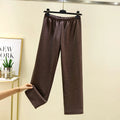 Thickened Double-sided Fleece Straight-leg Pants Women's Winter Sleepwear Sweatpants Casual Comfortable Long Trousers