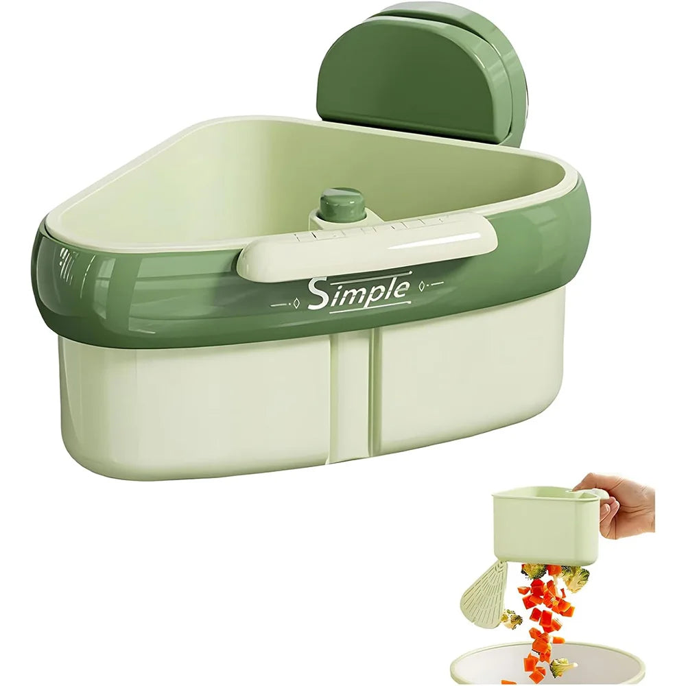 Kitchen Filter Drain Basket Fruit Vegetable Cleaning and Drainage Basket Cleaning Basket Triangular Sink Strainer for Food Waste