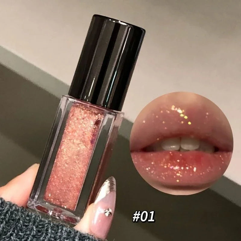 Dawndesslo Multichrome Diamond Shimmer Lip Gloss - Mirror-Shine