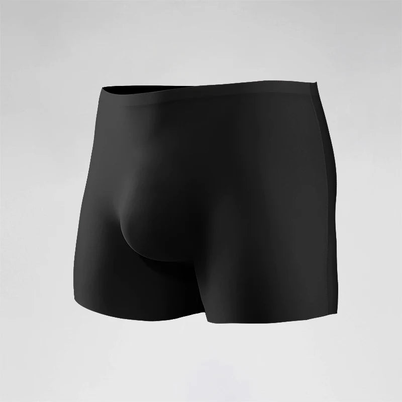 Men'S Underwear Men'S 3D Stamping Ice Silk Boxers Seamless Thin Boxers Lengthened Sports Summer Short Shorts Head