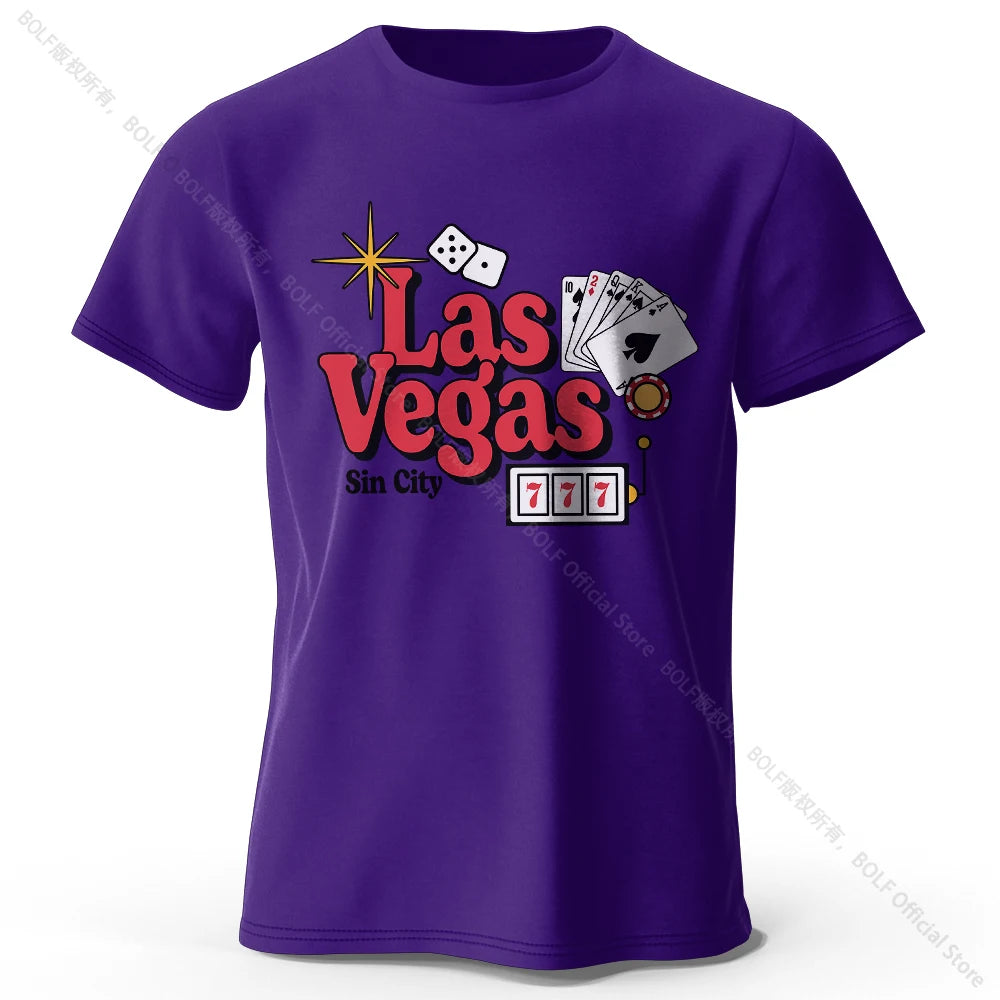 Work & Play Printed 100% Cotton T-Shirt Lightweight Round Neck Short Sleeve Tee Unisex Everyday Style