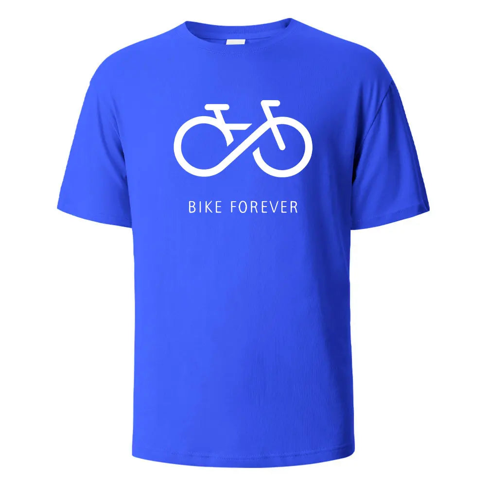 Bike Forever Men's Crewneck T-Shirt - 100% Cotton Casual Tee