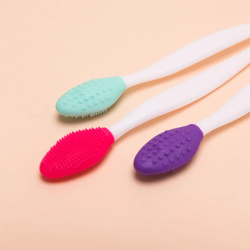 1/5/10Pcs Silicone Facial Cleansing Brush Exfoliating Massage Tools Nose Blackhead Removal Brushes Face Pore Deep Cleaning Wands