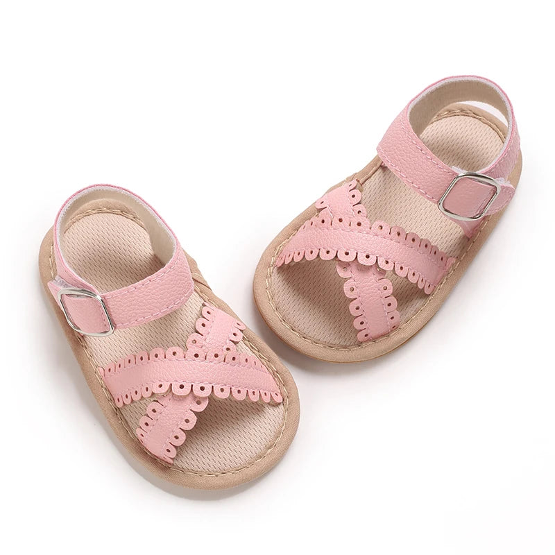 Summer newborn children's shoes, girls' sandals, children's shoes, outdoor casual walking shoes, 0-18 months old