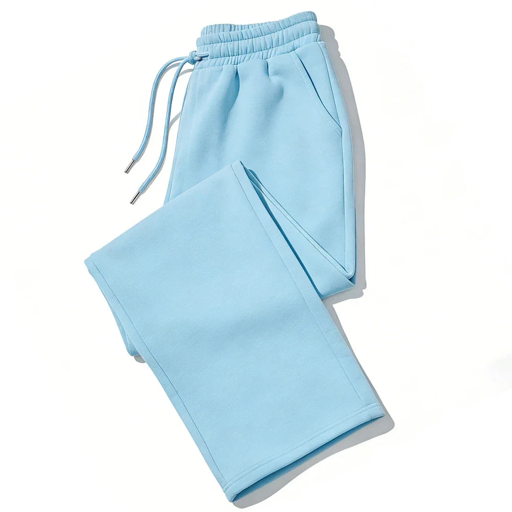 Mens Sweatpants Straight Fit Joggers for Sports and Streetwear Loose Oversized Casual Pant Drawstring Multi-pocket Men Long Pant