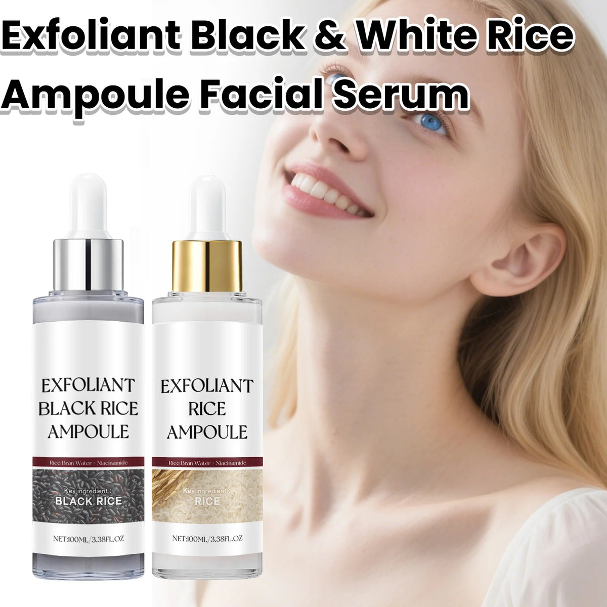 Eelhoe White and Black Rice Exfoliating Hydrating Serum - 100ml