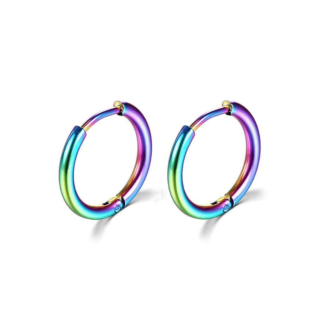 1 Pair Stainless Steel Hoop Earrings Women'S Men Gold Color Small Earrings Girl Jewelry Pendientes Mujer Aretes Cartilage Piercing