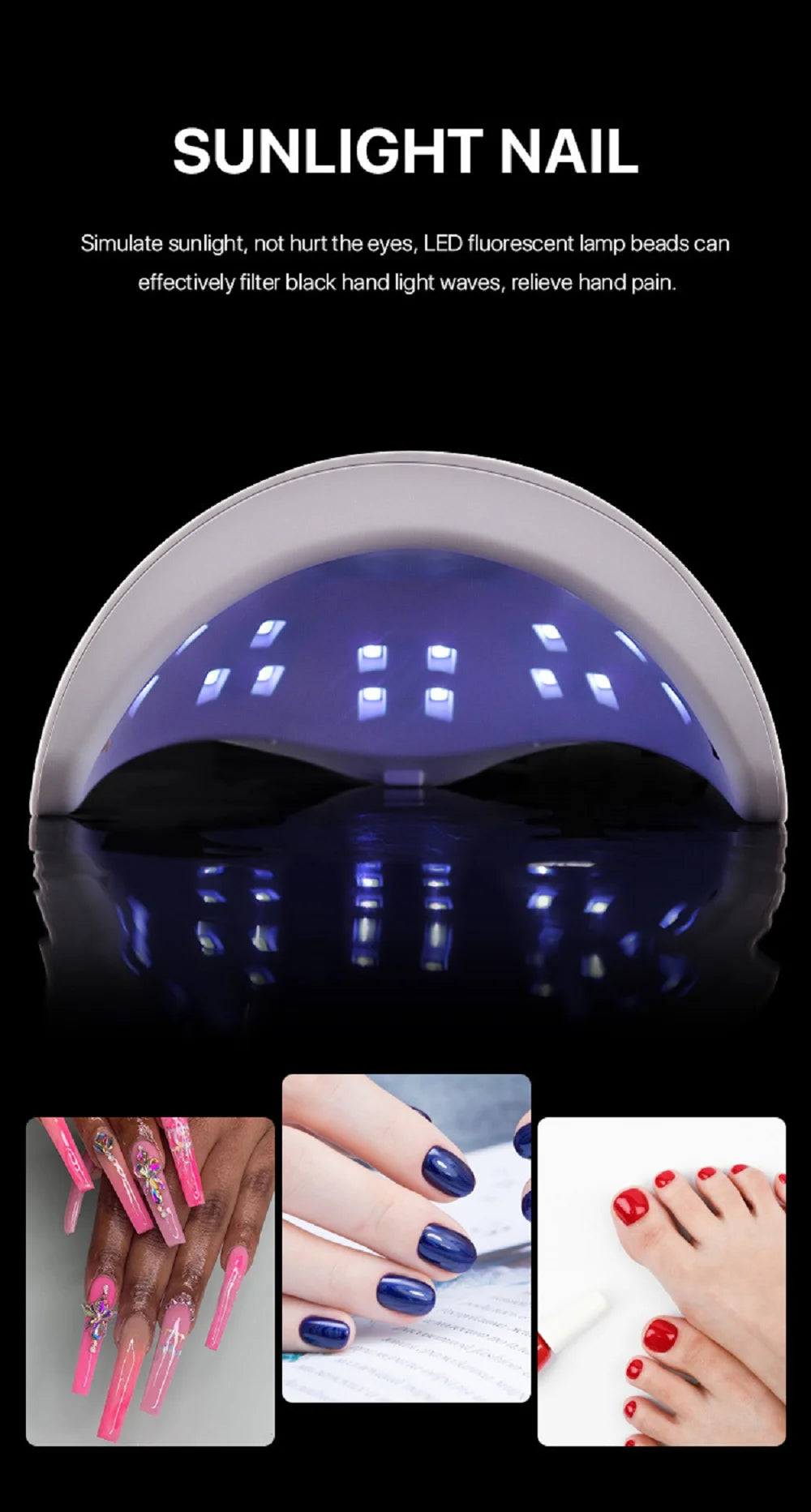 LINMANDA Nail Lamp 88W 18LED Uv Light for Nails Curing Lamp 3 Timer Setting Nail Dryer Gel Polish Light With Automatic Sensor